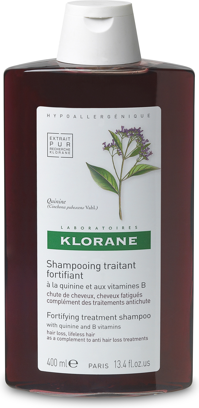 237321 Pierre Fabre Klorane Champú Extracto de Quinina y Vitamina B 400ml